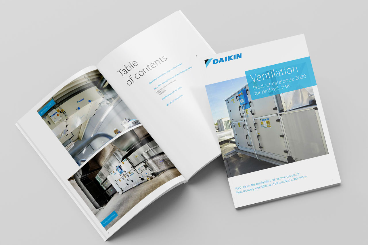 Каталоги товарів Daikin, відкритий і закритий.