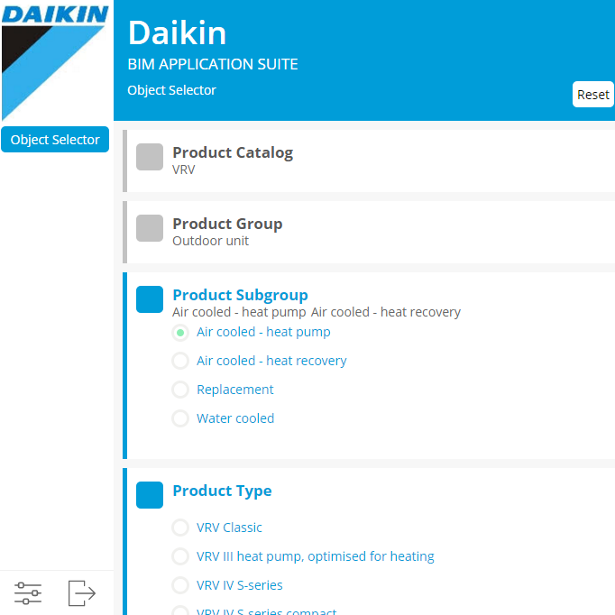 Daikin | Онлайн-програма для вибору чилерів