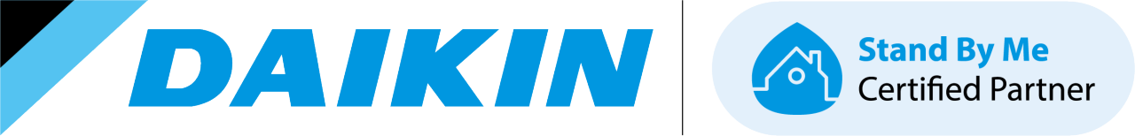 Логотип програми сертифікованих партнерів Daikin Stand By Me